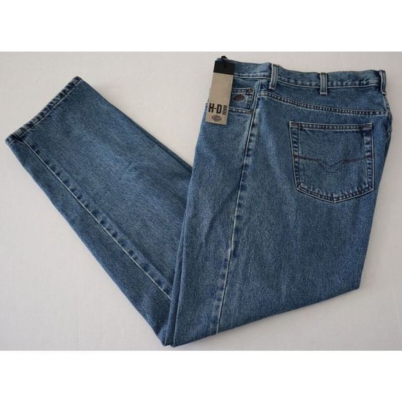 Harley Davidson 99024-07VM Men's Sz 42x34 Blue Original Traditional Denim Jeans - Picture 9 of 9